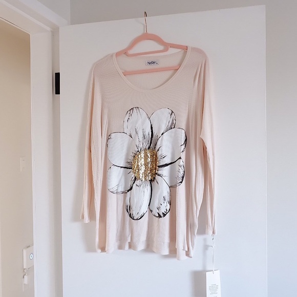 LAUREN MOSHI Foil Skull Flower Shirt - Picture 1 of 7